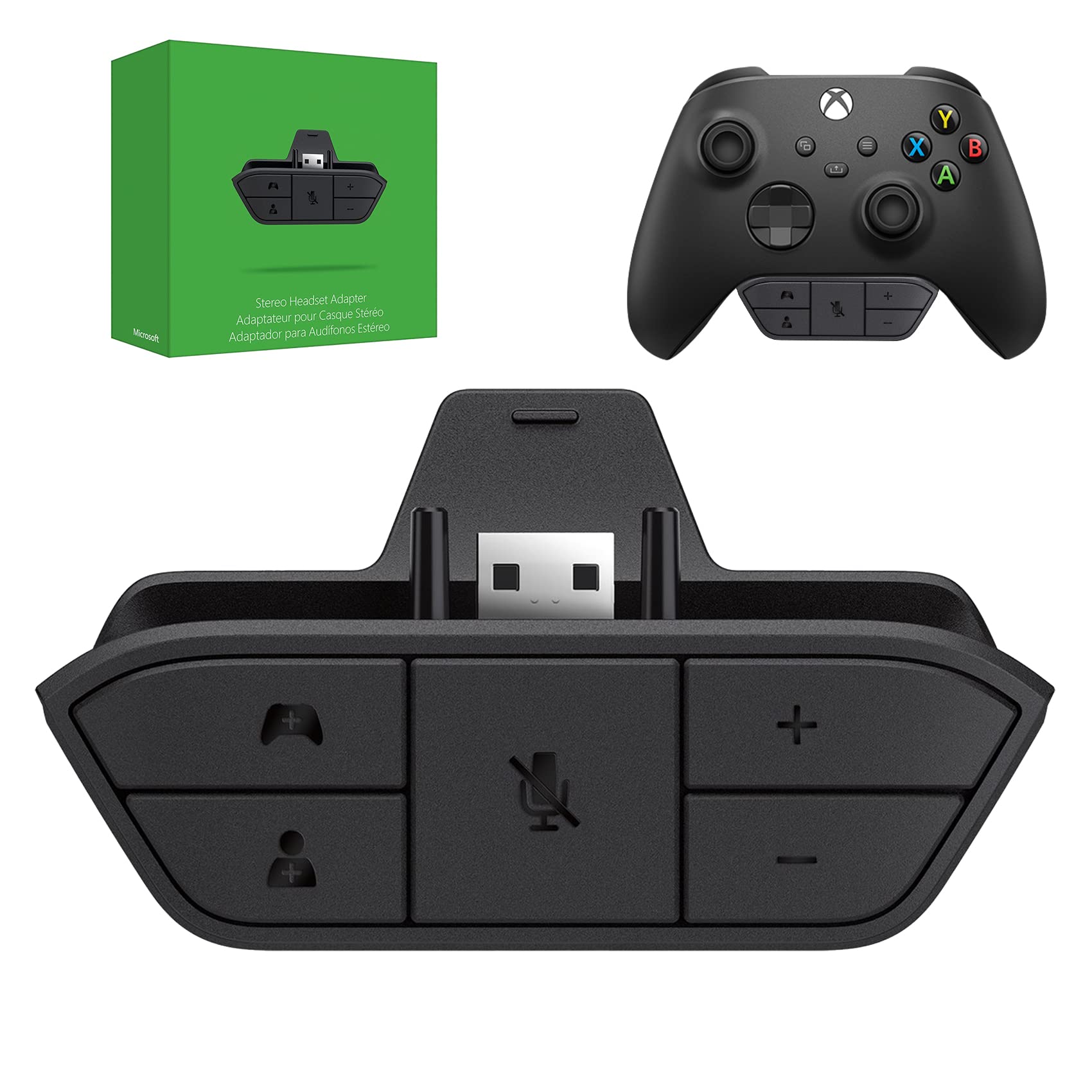 Olclss Stereo Headset Adapter, Xbox Controller Adapter Xbox Mic Adapter For Xbox One/One S/X/Elite 1/ Elite2/ Series S/X Control